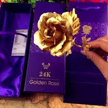 24K Gold Rose Gift Box